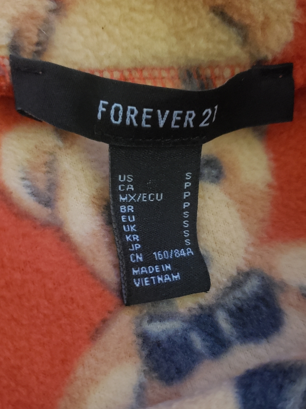 Forever 21 Cropped Long Sleeve Teddy Bear Quarter Zip - Picture 3 of 3